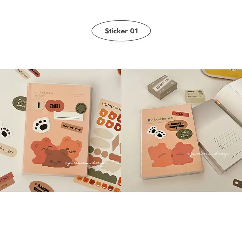 Pureureumdesign x 10x10 - Cupid Bear Diary - Pureureumdesign - Stationery - Harumio