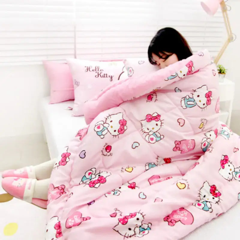 NARA HOME DECO X Hello Kitty - Heartholic Bedding Set Of 2 - NARA HOME DECO - Bedding Set - Harumio