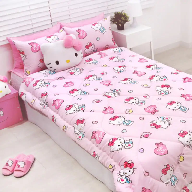 NARA HOME DECO X Hello Kitty - Heartholic Bedding Set Of 2 - NARA HOME DECO - Bedding Set - Harumio