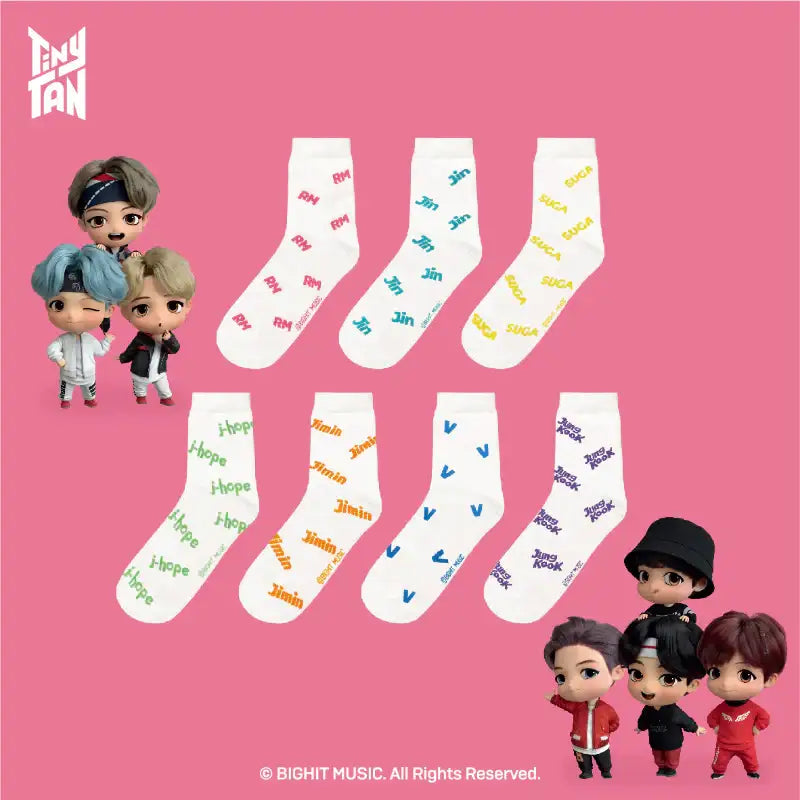 BTS - TinyTAN - Name Socks - BTS - Socks - Harumio