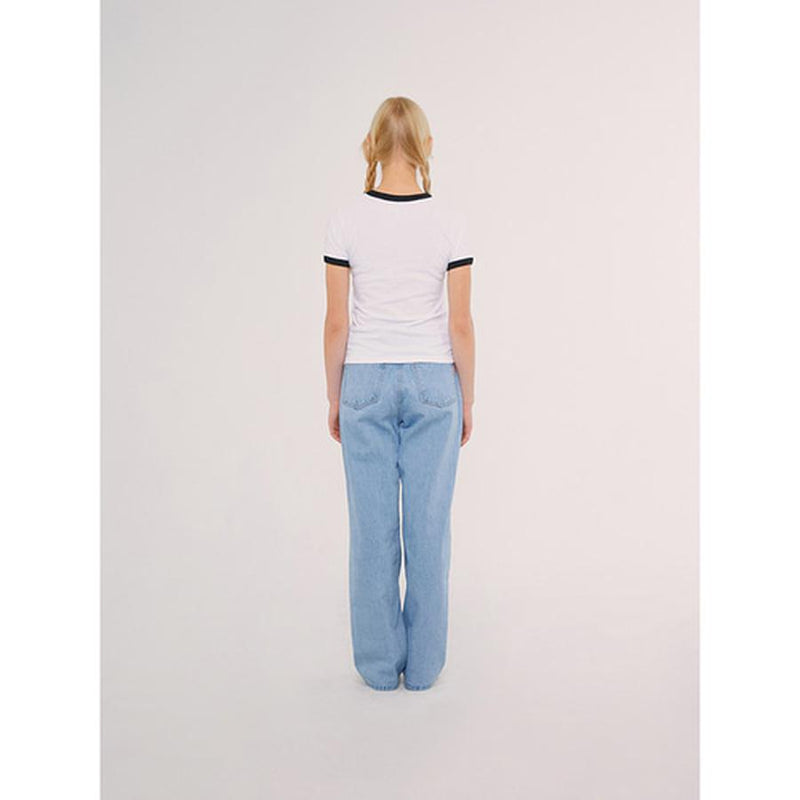 Kirsh - Big Cherry Ringer T-Shirt - White