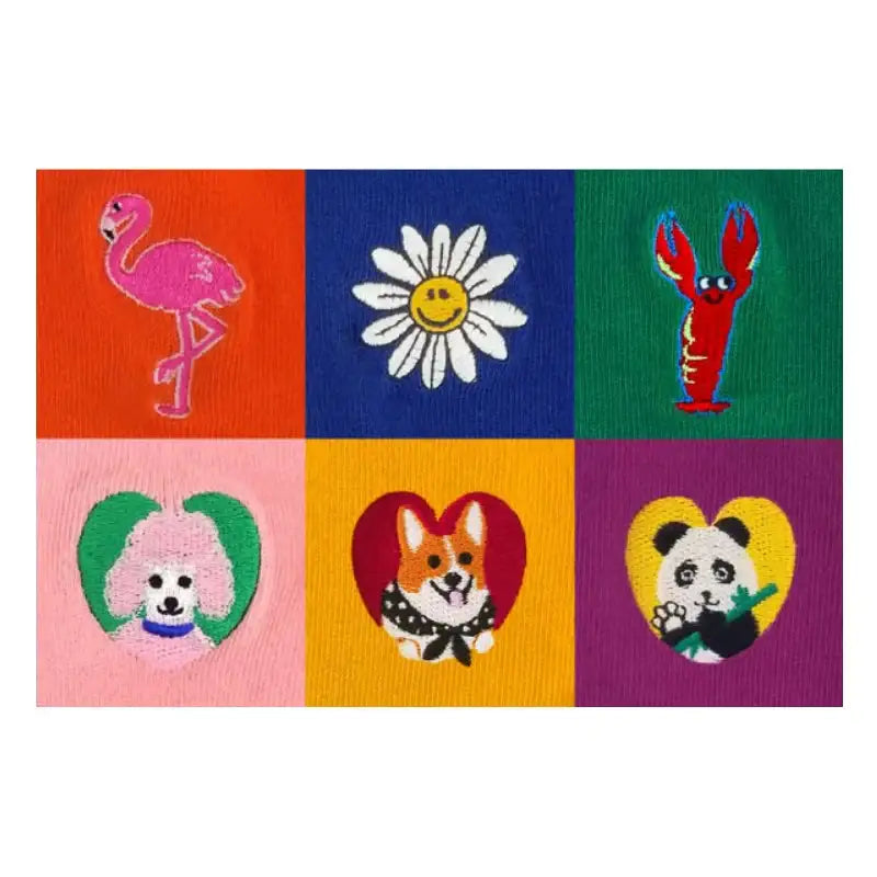 Wiggle Wiggle - Embroidered Socks - Wiggle Wiggle - Socks - Harumio