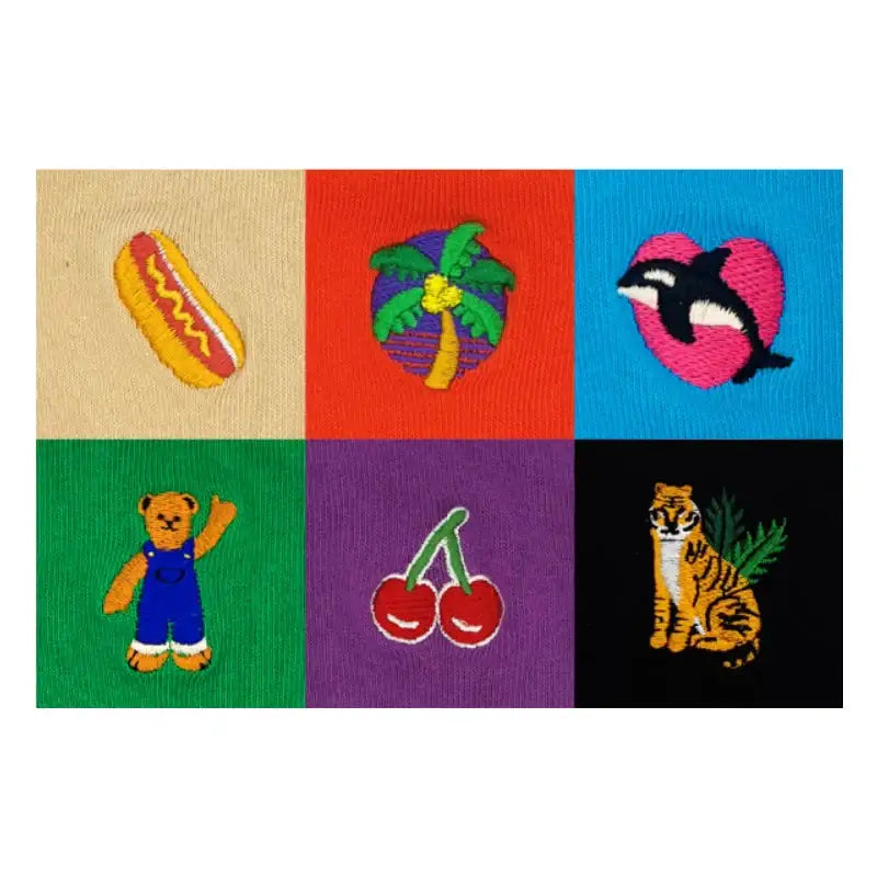 Wiggle Wiggle - Embroidered Socks - Wiggle Wiggle - Socks - Harumio