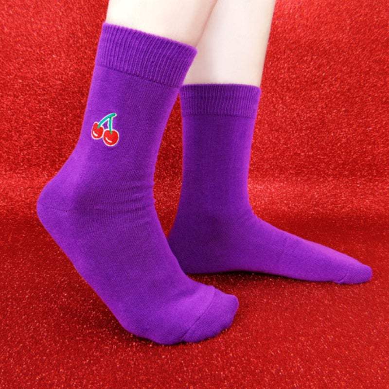 Wiggle Wiggle - Embroidered Socks - Wiggle Wiggle - Socks - Harumio