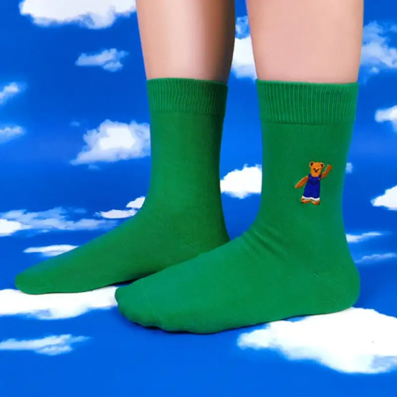 Wiggle Wiggle - Embroidered Socks - Wiggle Wiggle - Socks - Harumio