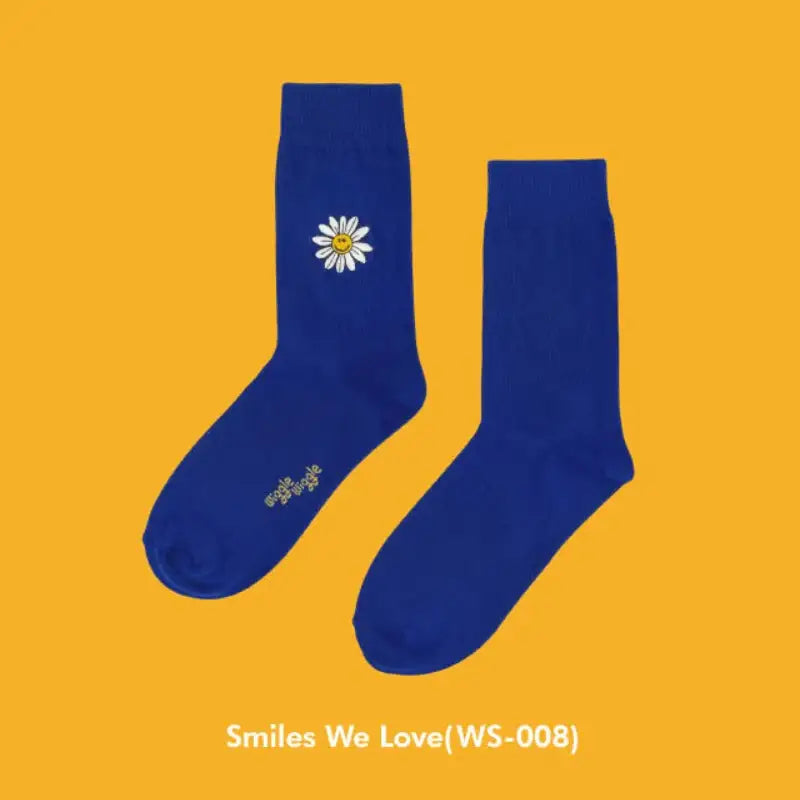 Wiggle Wiggle - Embroidered Socks - Wiggle Wiggle - Socks - Harumio
