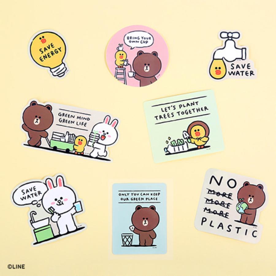 Monopoly x LINE - Brown and Friends - Removable Sticker Love Earth
