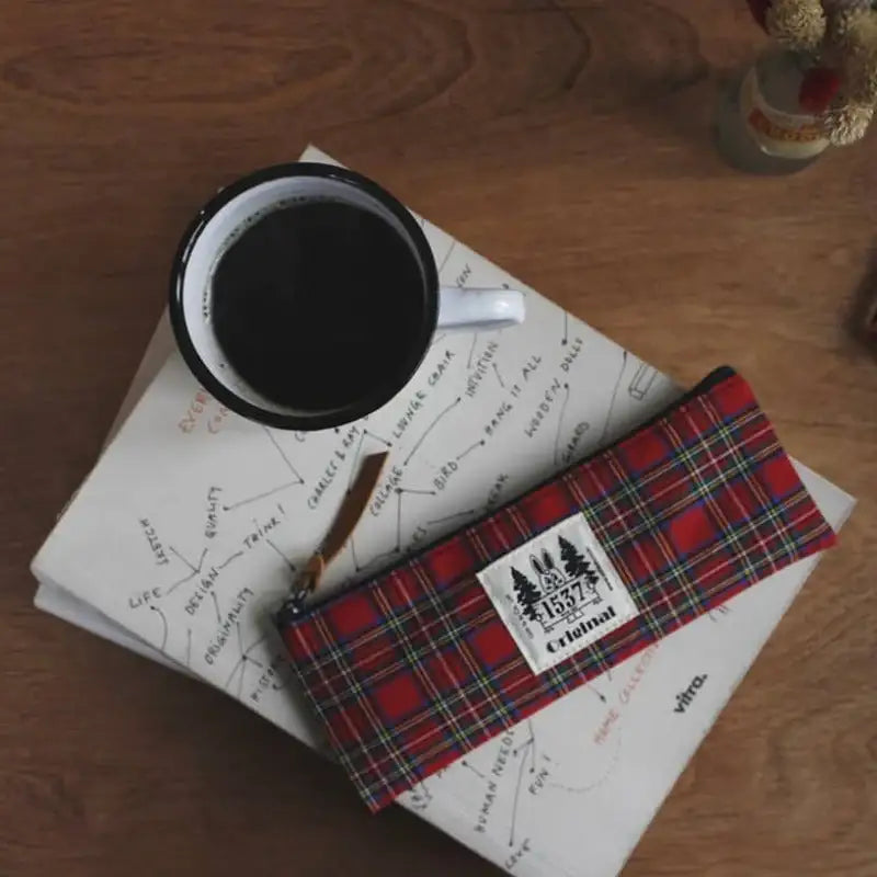 1537 - Tartan Check Pen Case - 1537 - Pen & Pencil Cases - Harumio