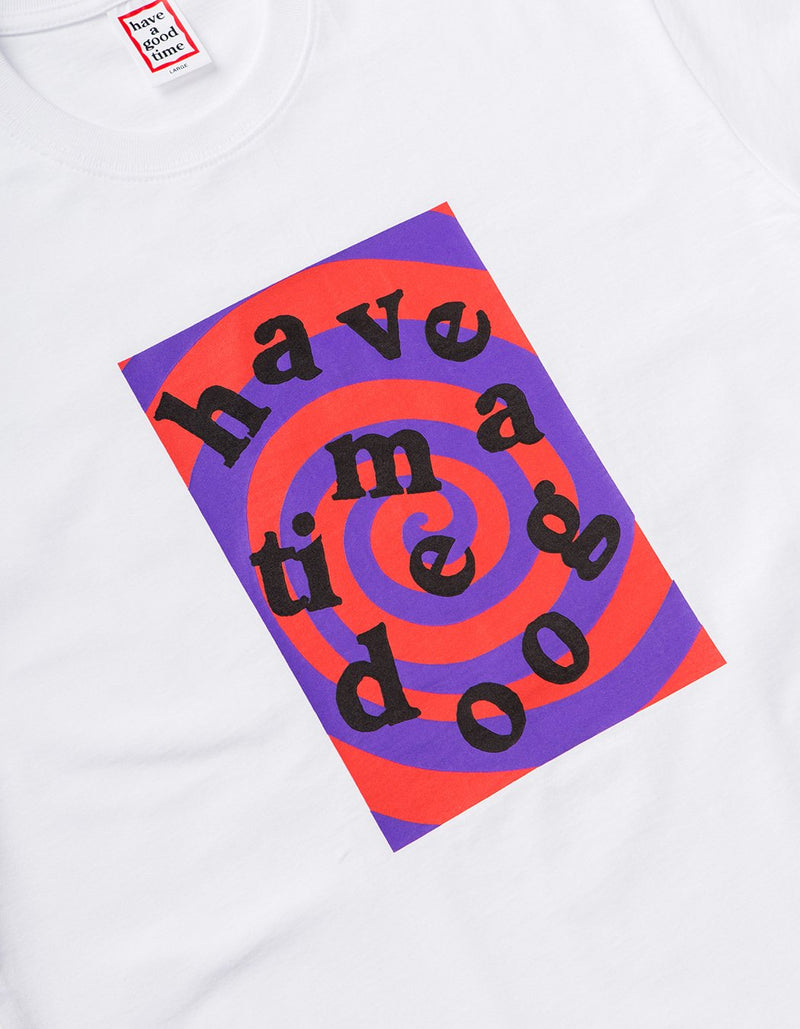 have a good time - Spiral Logo Short Sleeve T-shirt - White