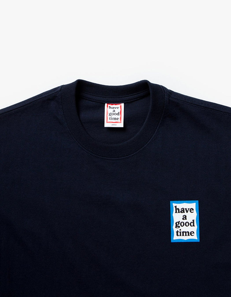 have a good time - Mini Blue Frame Short Sleeve T-shirt - Navy