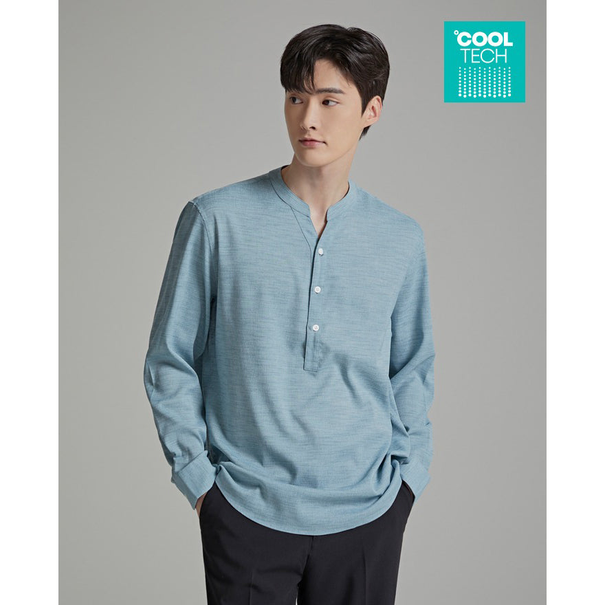 SPAO - COOLTECH Henry Neck Pullover Shirt