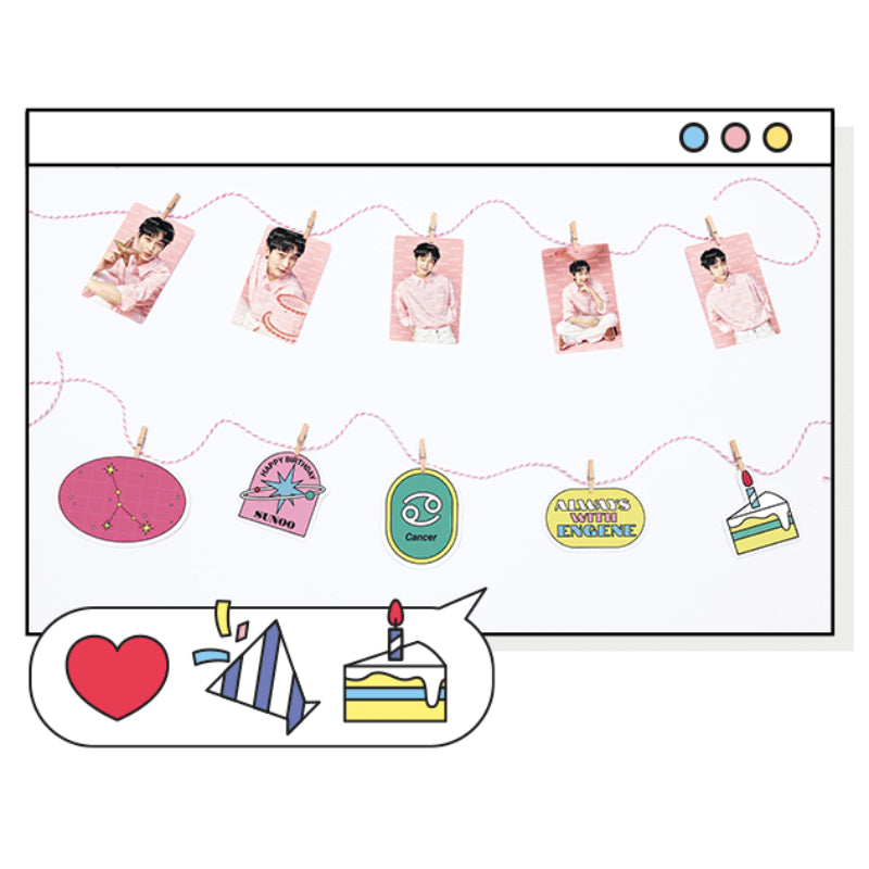 ENHYPEN - BIRTHDAY - SUNOO DIY Photo Card Garland