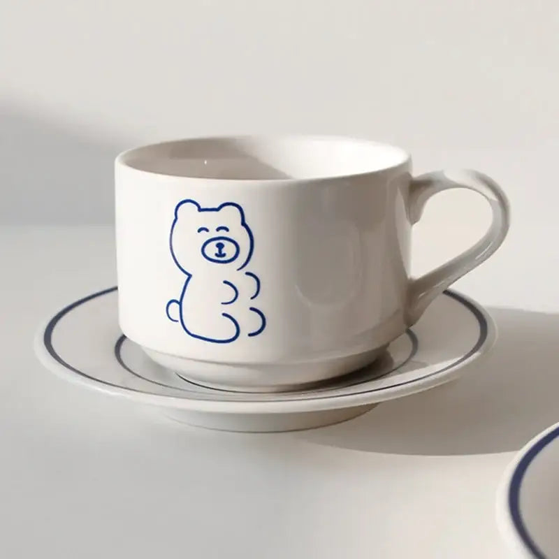 1537 - Teddy&Lucy Cup and Saucer - 1537 - Ceramic & Pottery Glazes - Harumio