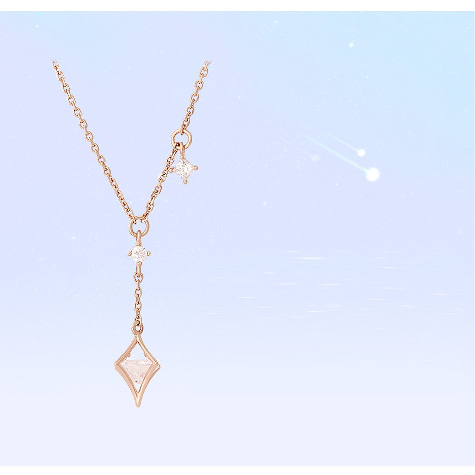 CLUE - Night Sky Engraving Moonlight Silver Necklace