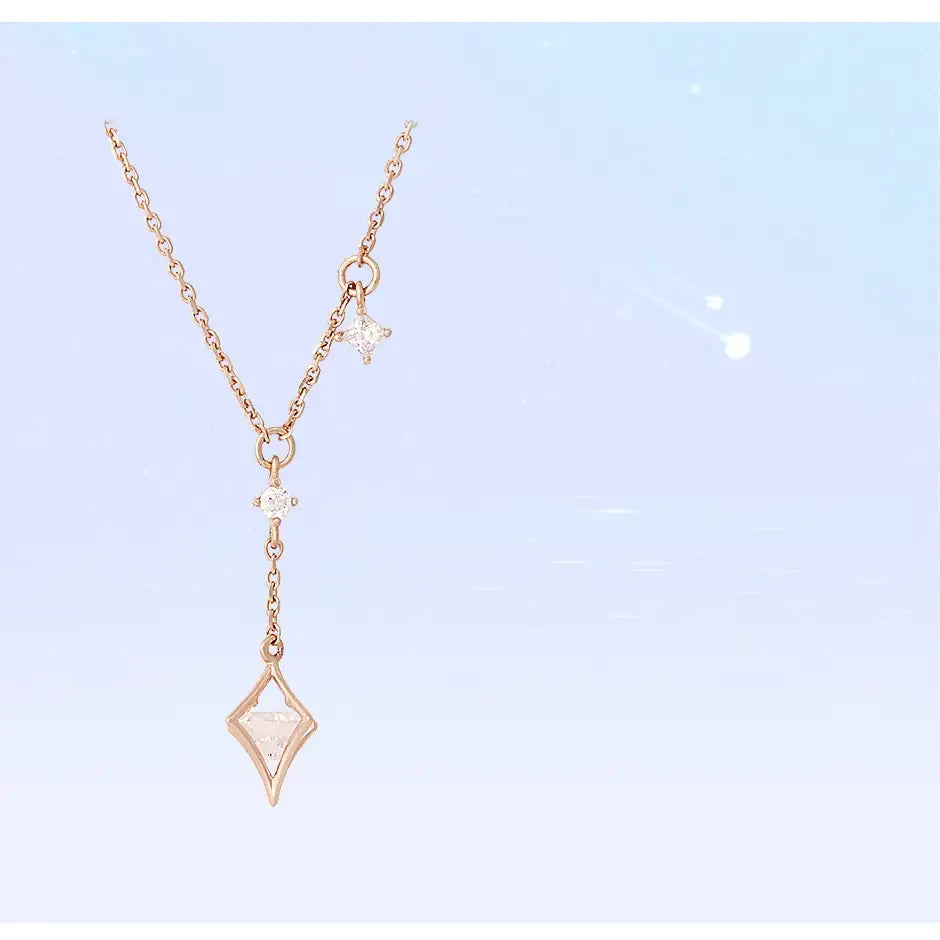 CLUE - Night Sky Engraving Moonlight Silver Necklace - CLUE - Jewelry - Harumio