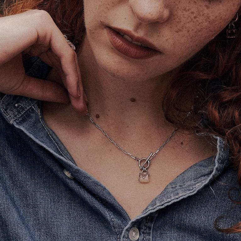 OST - Transparent Lock Toggle Bar Necklace - OST - Jewelry - Harumio