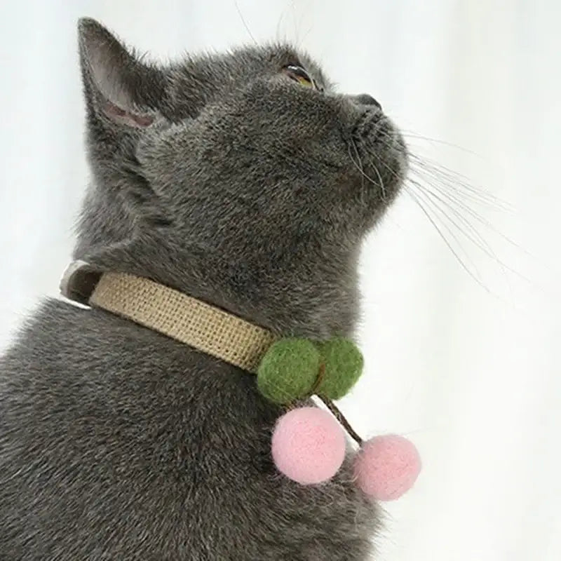 Yog!ssw - Pet Pink Cherry Drop Necklace - Jungle Monster - Pet Accessories - Harumio