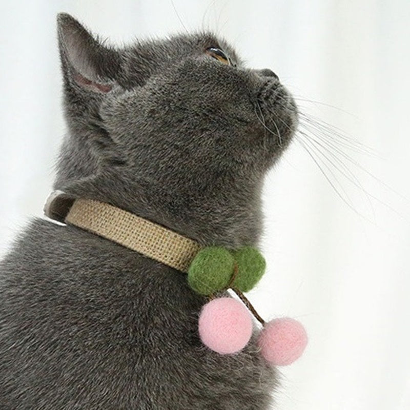 Yog!ssw - Pet Pink Cherry Drop Necklace