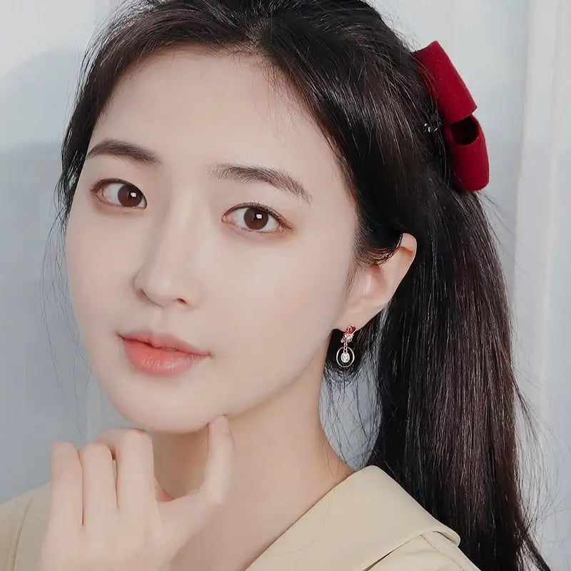 Saint Tail x Clue - Lovely Ribbon Silver Earring - CLUE - Jewelry - Harumio