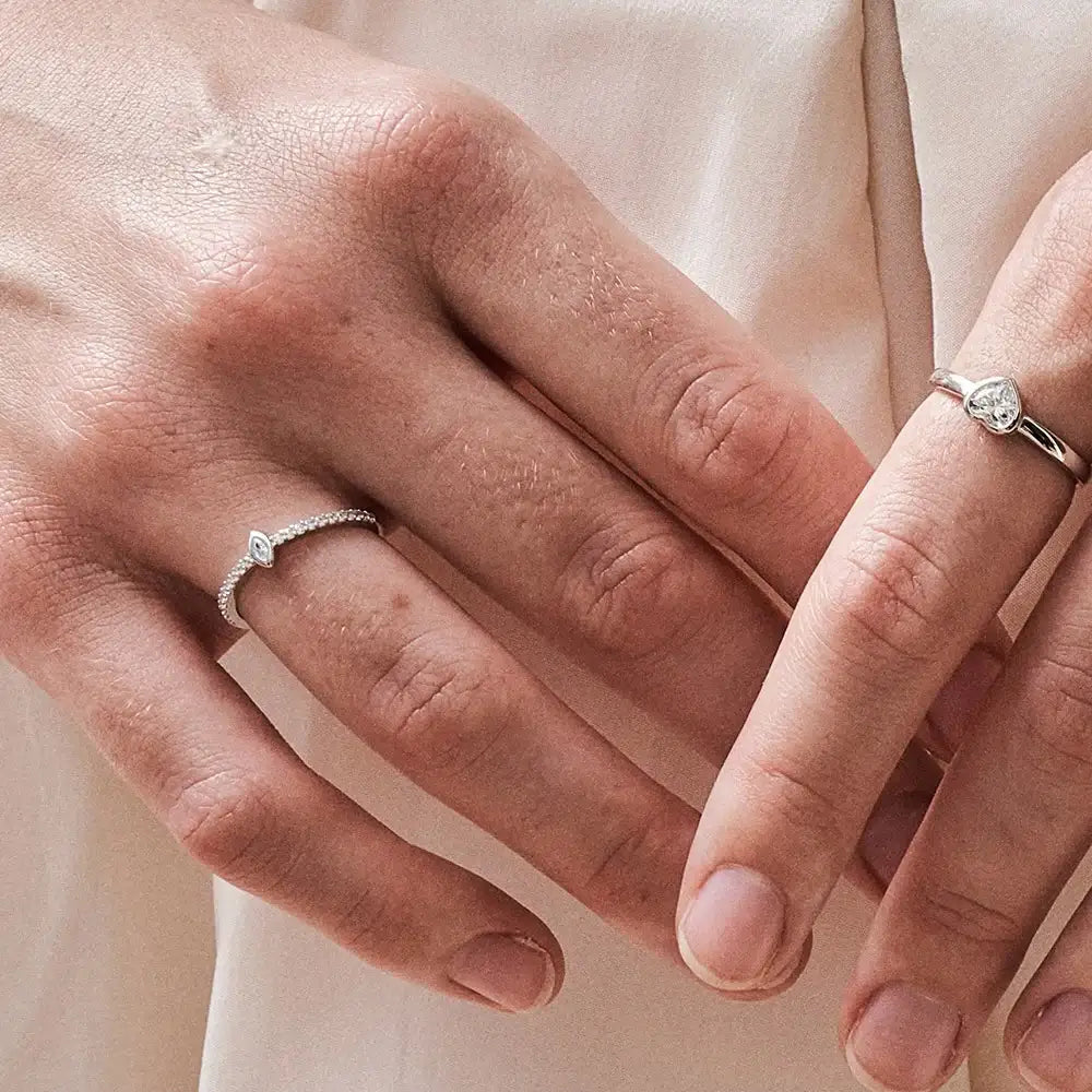OST - Mini White Stone Ring - OST - Jewelry - Harumio