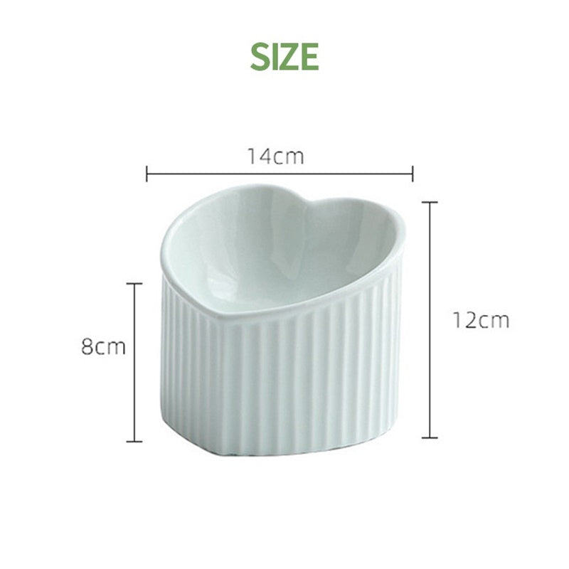 Yog!ssw - Pet Heart Ceramic Tilt Bowl