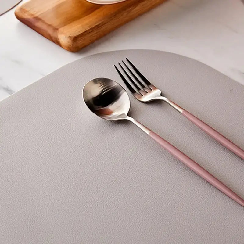 Korean ON Leather Pattern Silicone Square Shaped Table Mat Set 4P - Modern House - Kitchenware - Harumio