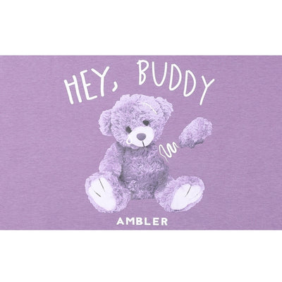 Ambler - Purple Bear Over Fit Hoodie