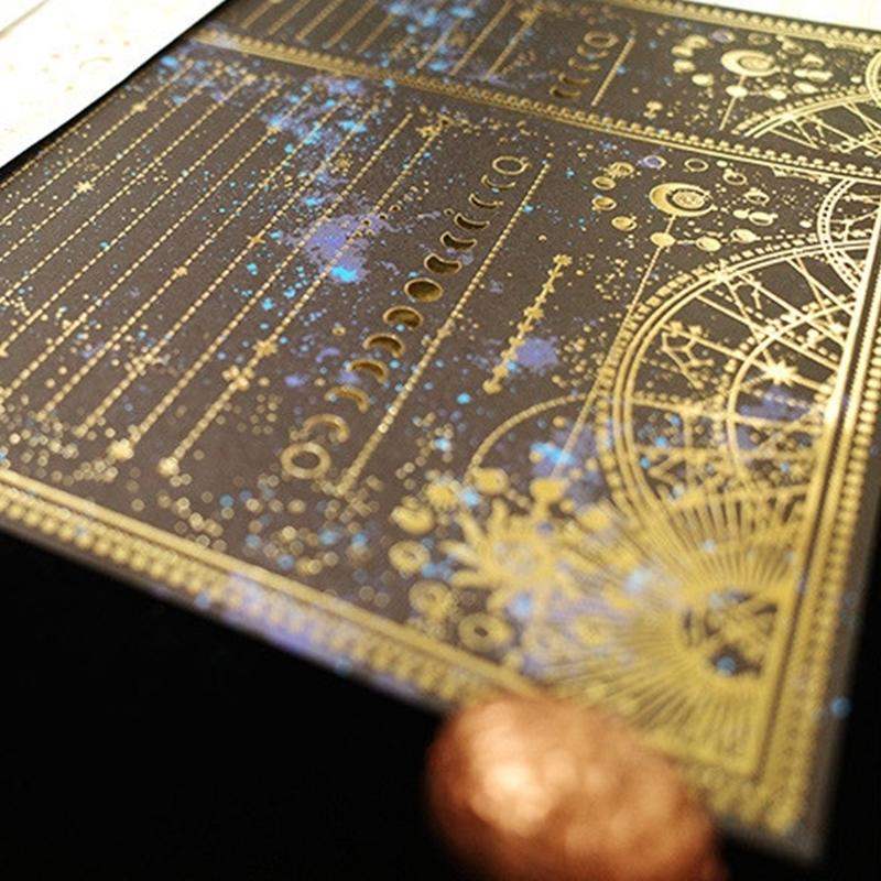 Libet - A5 Gold Leaf Moon Memo Set - Libet - Stationary - Harumio
