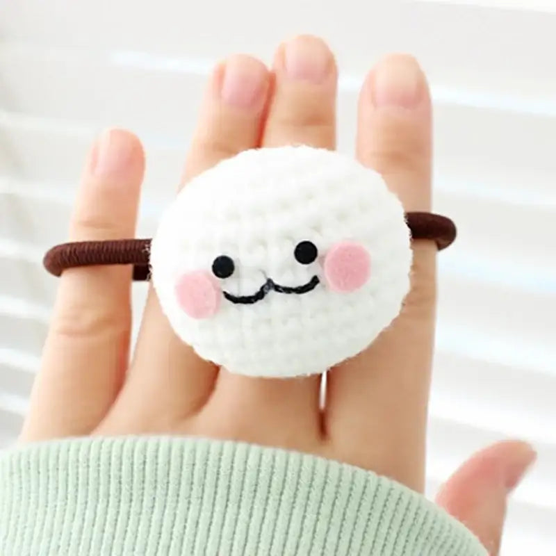 Ikmyeong - Face Hand Knitted Hair Tie - Ikmyeong Shop - Hair Accessories - Harumio