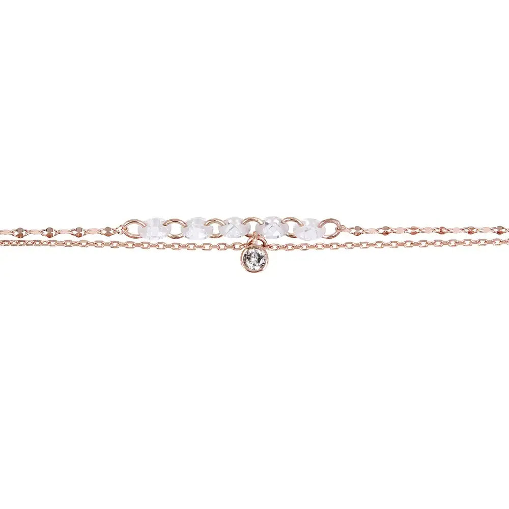 CLUE - Cut Crystal Chain Silver Bracelet - CLUE - Jewelry - Harumio