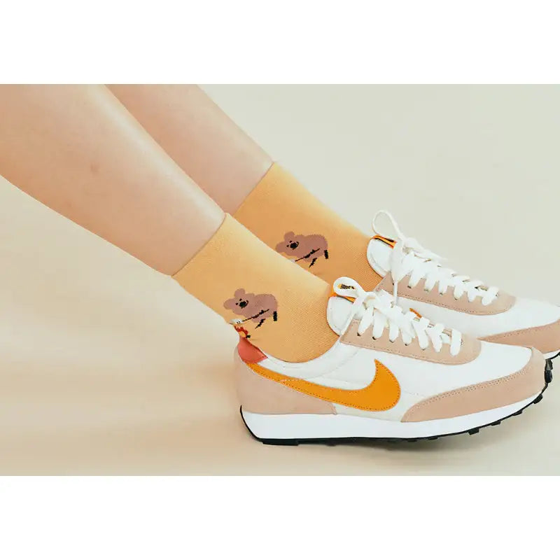 Dinotaeng - S'more Yellow Socks - Dinotaeng - Socks - Harumio