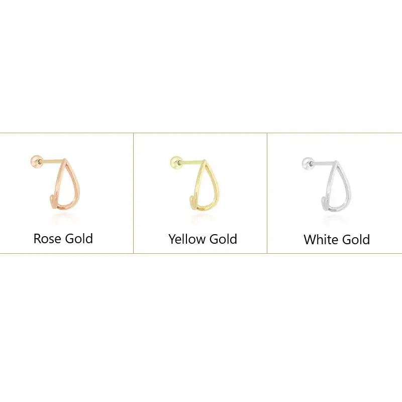 CLUE - Red Spear 14K Gold Ear Pierce - CLUE - Jewelry - Harumio
