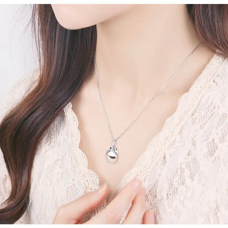 CLUE - Double Circle Silver Necklace - CLUE - Jewelry - Harumio