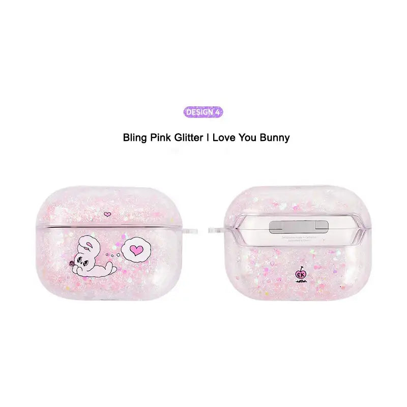 Esther Bunny - Bling Glitter AirPods Pro Case - Esther Bunny - AirPods Case - Harumio