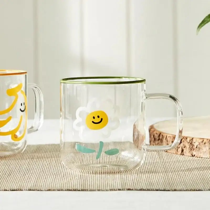 Korean Picnic Day - Heat Resistant Glass Mug - Modern House - Kitchenware - Harumio