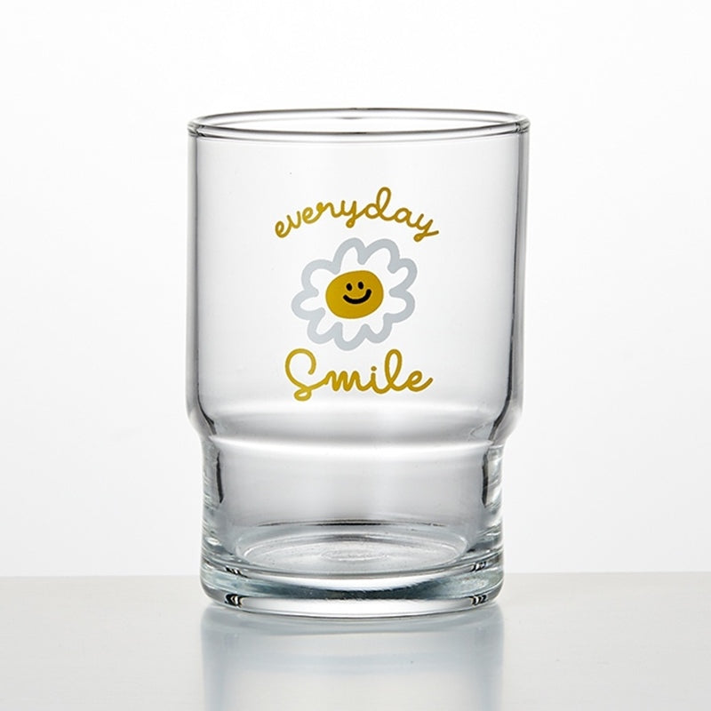 Korean Mine Lettering - Glass Cup 2P Set