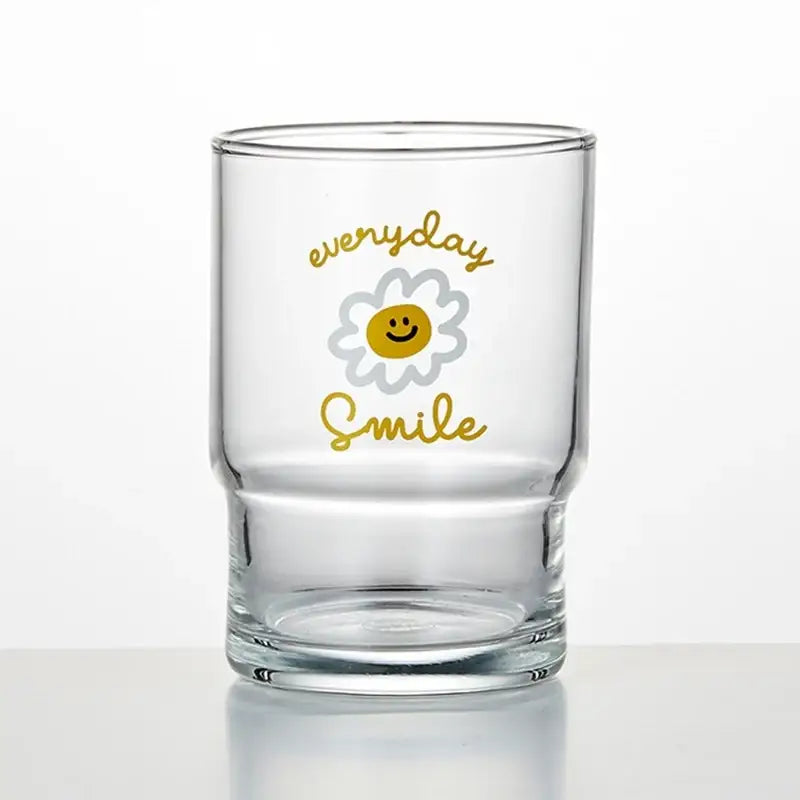 Korean Mine Lettering - Glass Cup 2P Set - Modern House - Glass Cup - Harumio