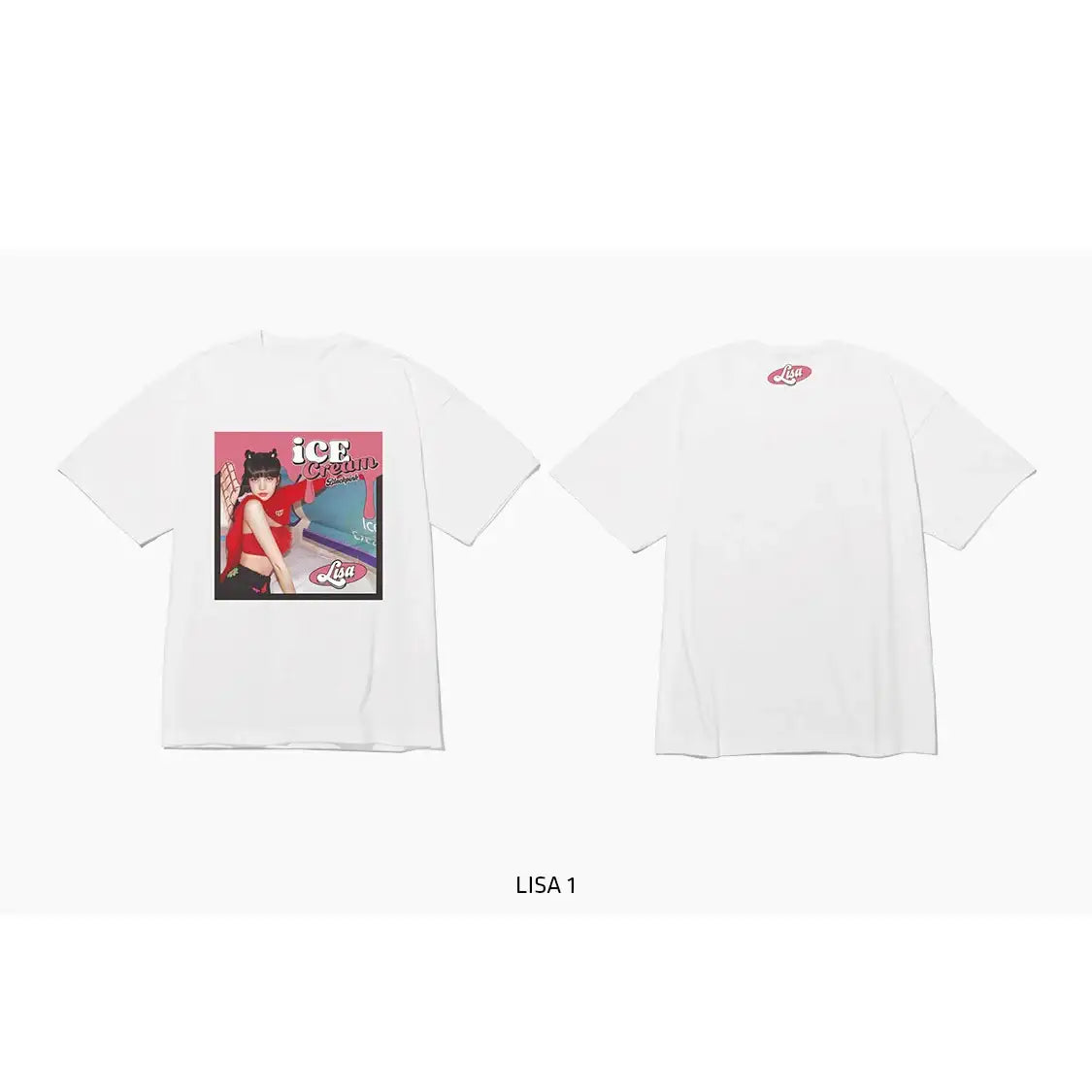 BlackPink - Ice Cream Short Sleeve T-Shirt Type 2 - BlackPink - T-Shirts - Harumio