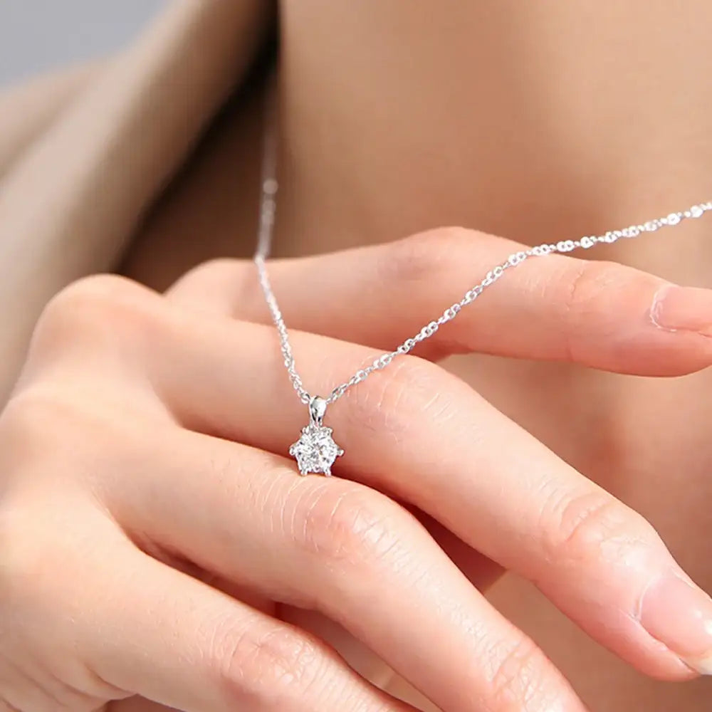 OST - Prong Setting Simulated Diamond Necklace - OST - Jewelry - Harumio