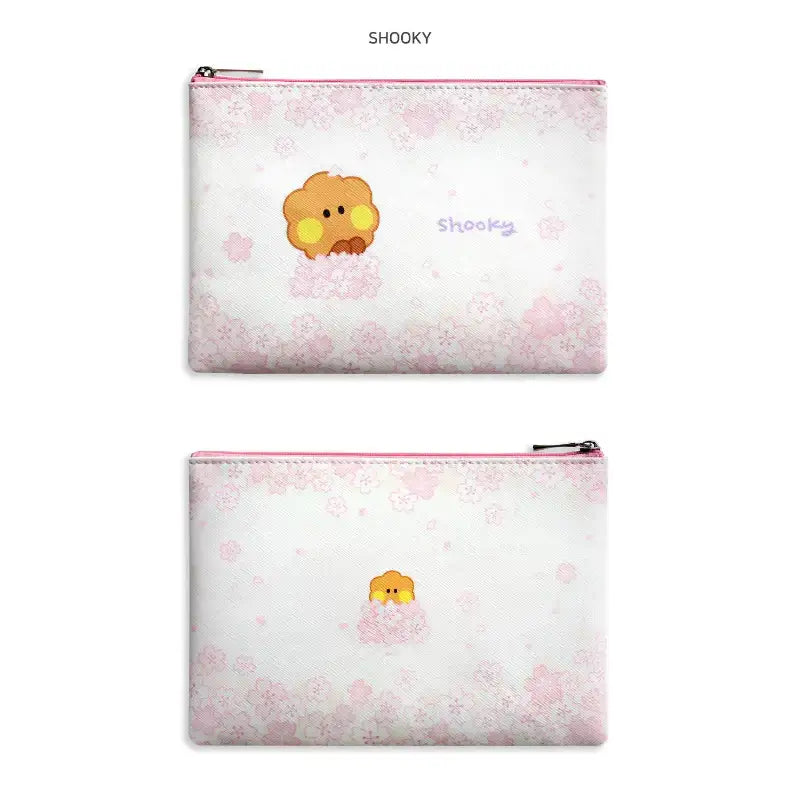 Monopoly x BT21 - Minini Flat PU Pouch - Cherry Blossom - Monopoly - Pouch - Harumio