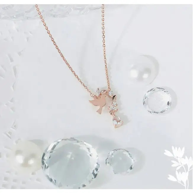 CLUE - Fortune April Dove Silver Necklace - CLUE - Jewelry - Harumio