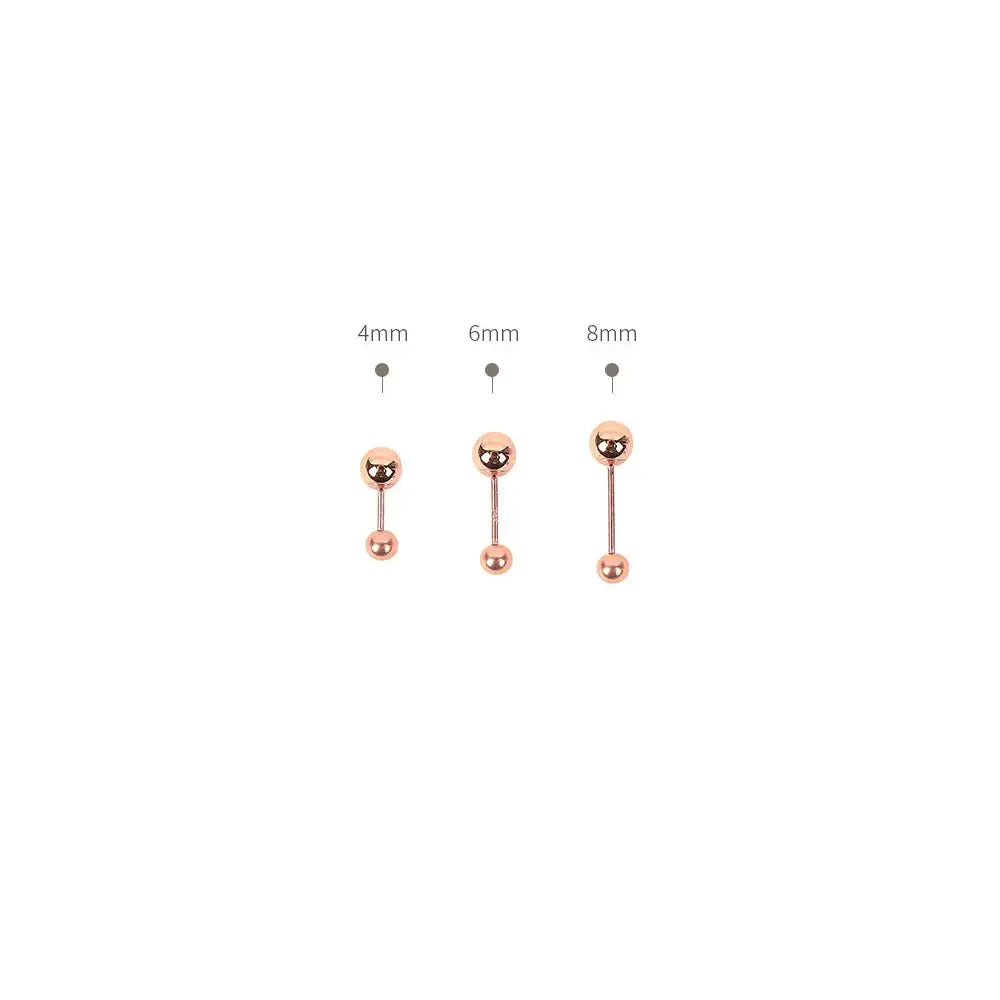 CLUE - 5mm White Cubic 10K/14K Gold Ear Pierce - CLUE - Jewelry - Harumio