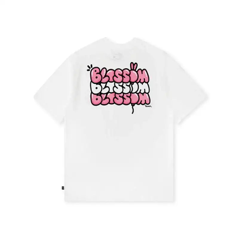 Line Friends - Buwon B.B.Rabbit & BLOSSOM Short Sleeve T-shirt - Line Friends - T-shirt - Harumio