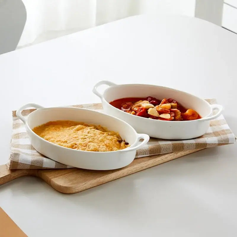 Korean ON - Everyday Gratin Dish With Handles 2P Set - Modern House - Tableware Set - Harumio