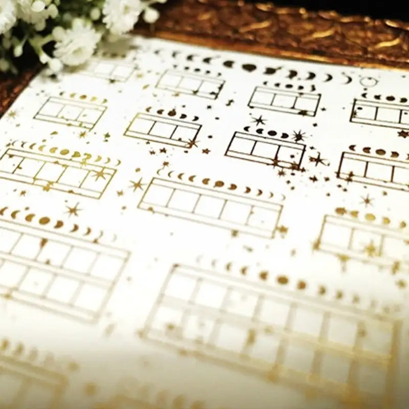 Libet - Moon Gold Foil Manuscript Sticker - Libet - Stationary - Harumio
