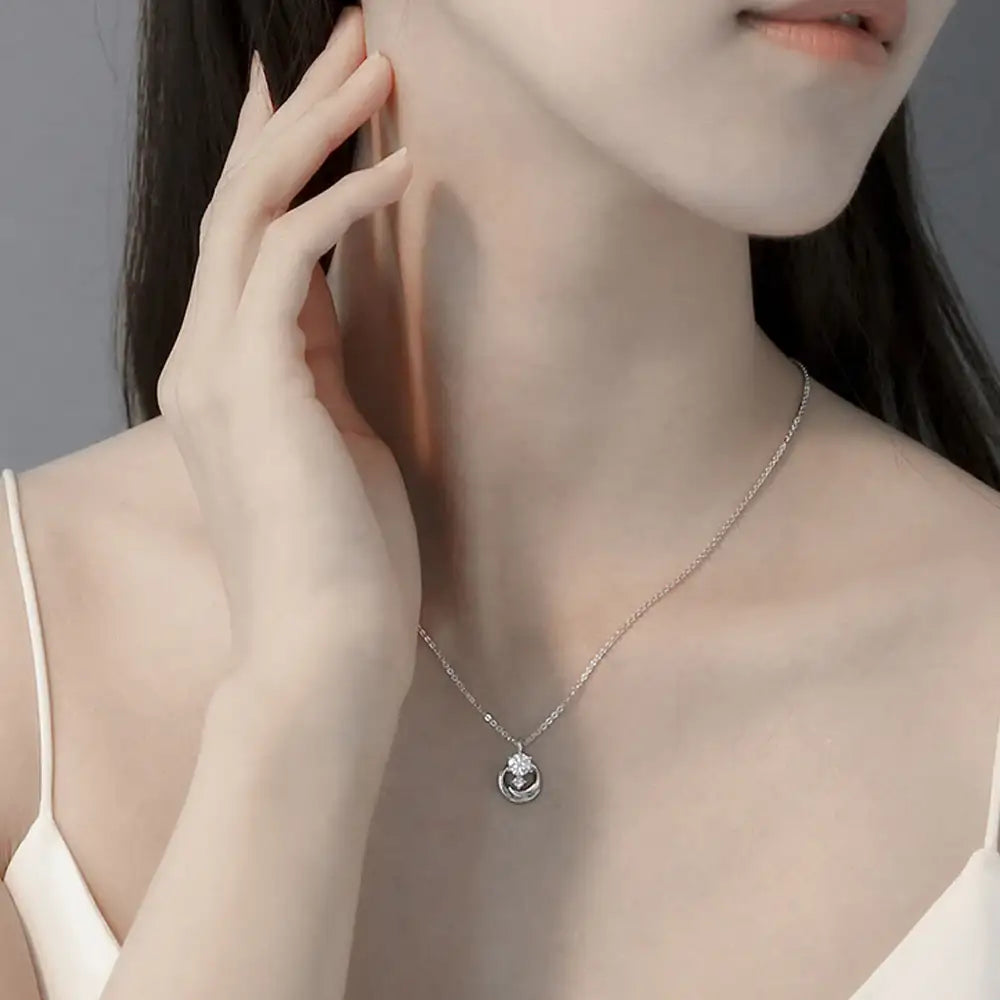OST - Simulated Diamond 0.5ct Twist Necklace - OST - Jewelry - Harumio
