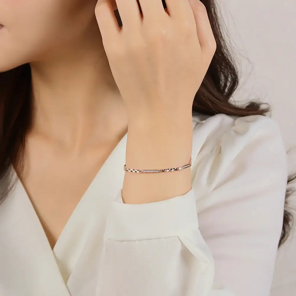 CLUE - Shining Cutting Cue Silver Bracelet - CLUE - Jewelry - Harumio