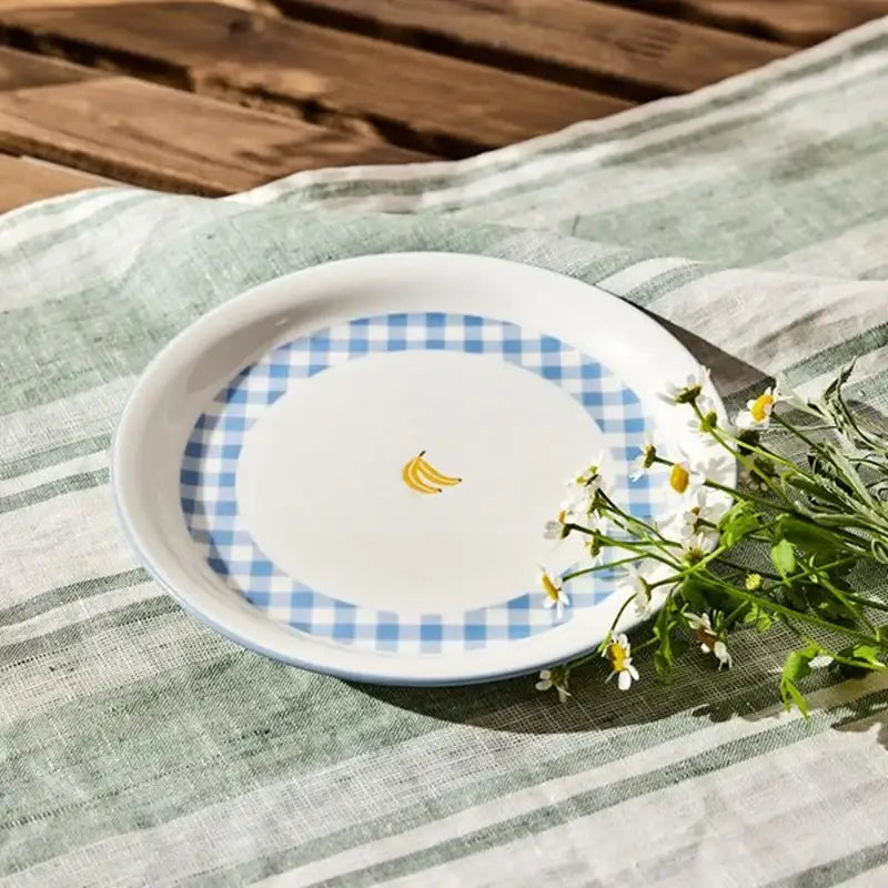Korean Picnic Day - Round Plate - Modern House - Kitchenware - Harumio