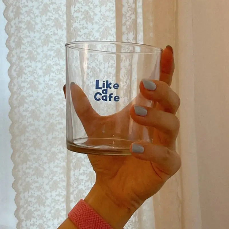 Like A Cafe - Lettering Glass - Like A Cafe - Glass Cup - Harumio
