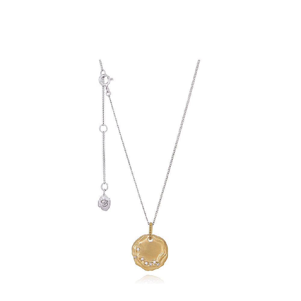 CLUE - C Collection Vintage Coin Combination Colored Silver Necklace